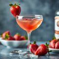 Aardbeien Martini cocktail