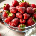 Aardbeien met suiker en azijn (opm)