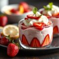 Aardbeien mousse romanoff