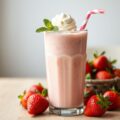 Aardbeien-muntmilkshake