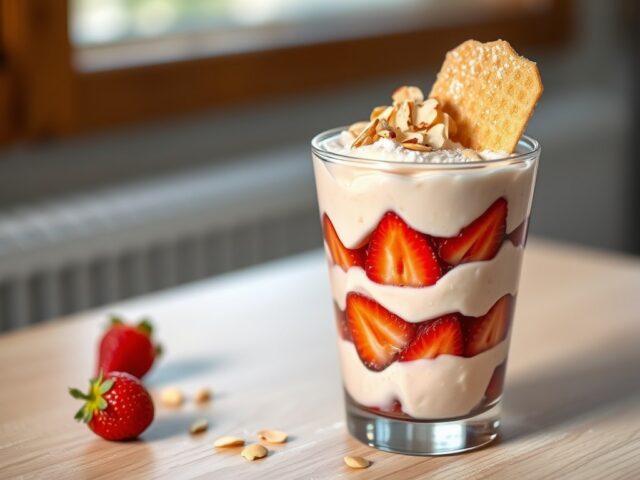 Aardbeien onder mousse