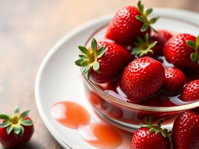 Aardbeien op brandewijn