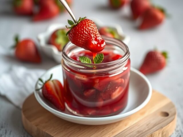 Aardbeien-rabarberjam