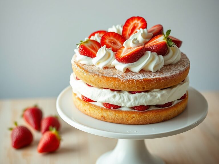 Aardbeiencake