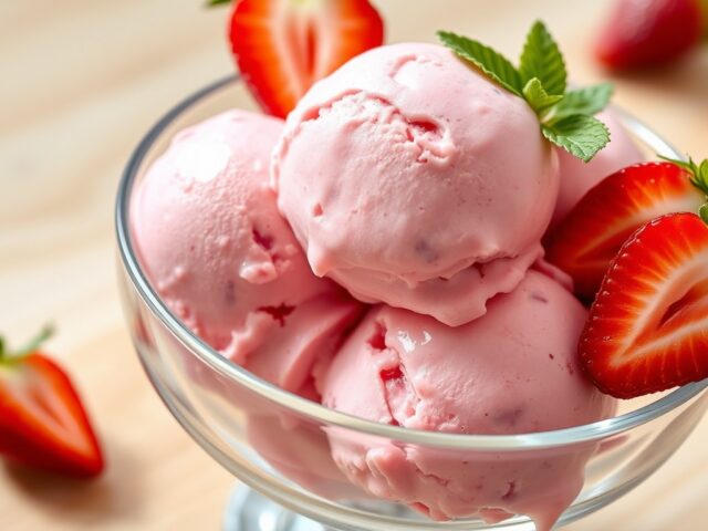 Aardbeienijs