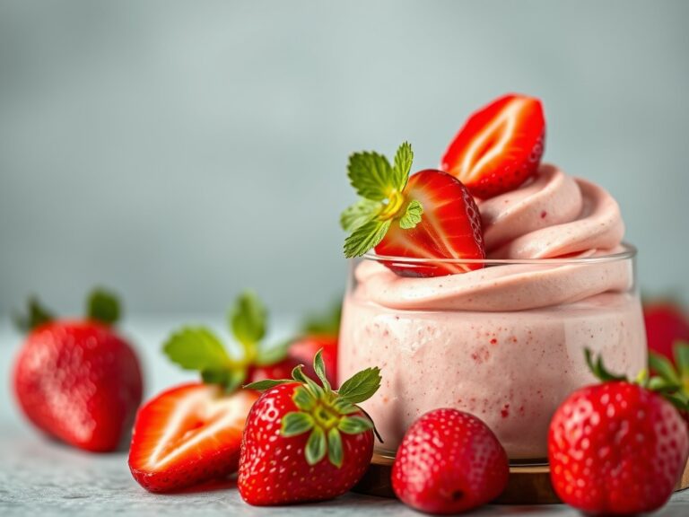 Aardbeienmousse