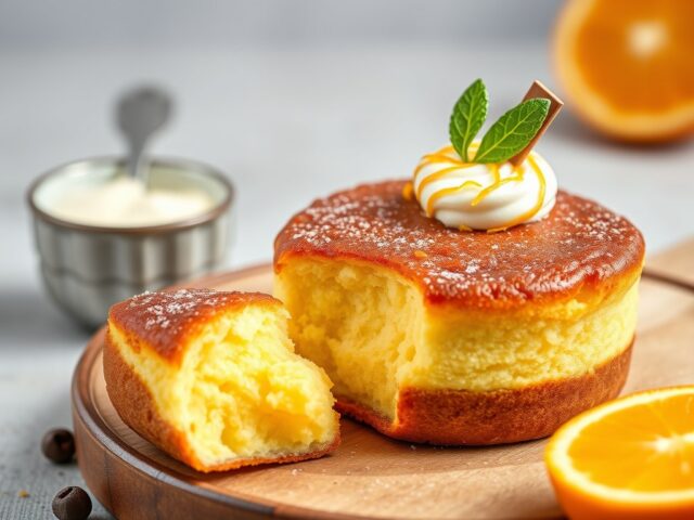 Aardbeiensoufflé — AI-gegenereerde illustratie