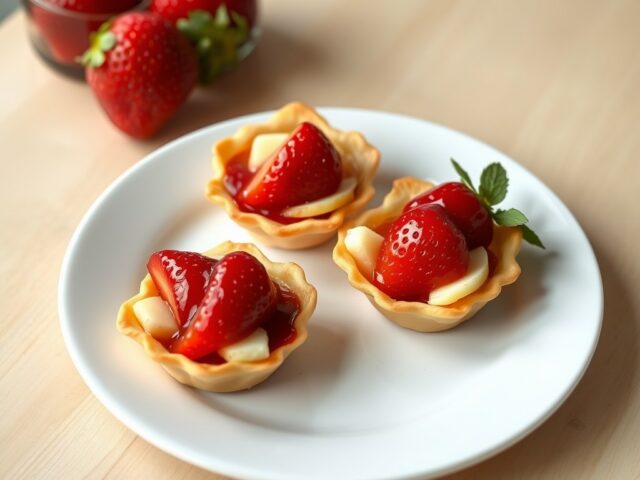 Aardbeientaartjes met gember