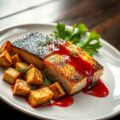 Aardpeer met gefrituurde tofu