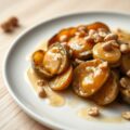 Aardpeer met prei en notenbotersaus