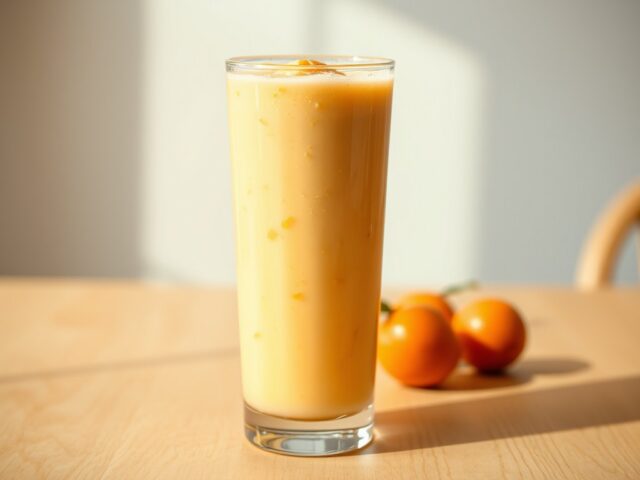 Abrikozen-yoghurtshake