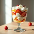 Advocaattrifle met aardbeien