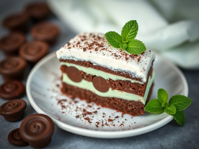 After eight taart, met zachte choco-mintcreme
