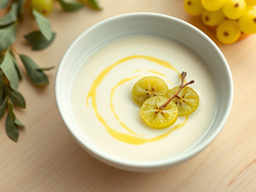Ajo blanco, AI-gegenereerde illustratie