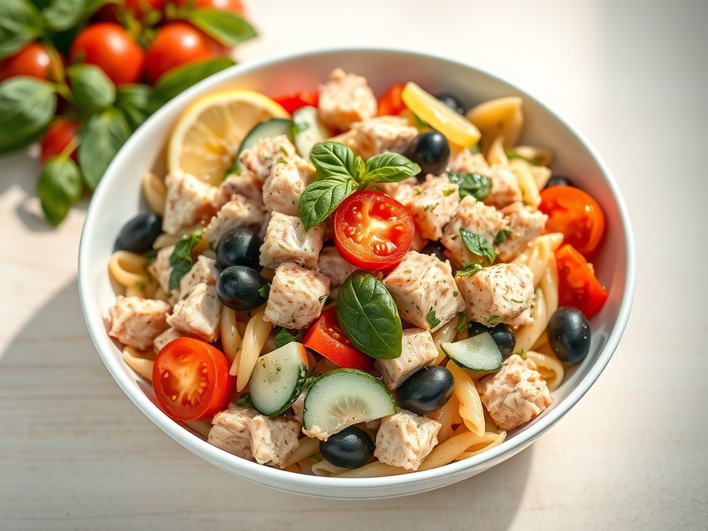 Altijd lekkere tonijnsalade, AI-gegenereerde illustratie