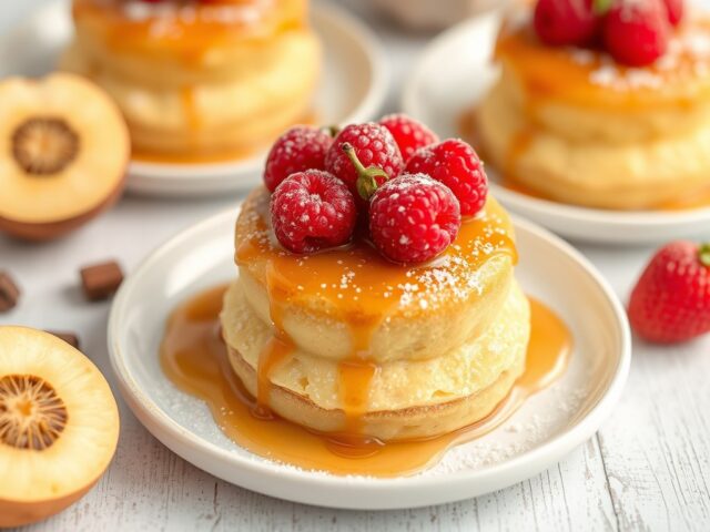 Amaretto griesmeelpuddinkjes met pruimen