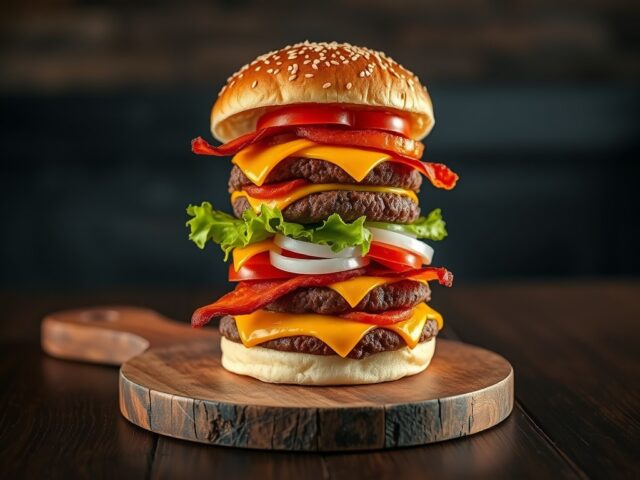 American cheeseburger