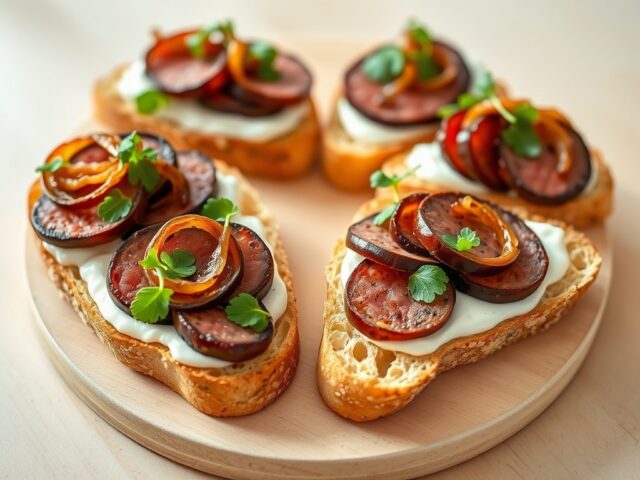 Amsterdamse crostini met ossenworst