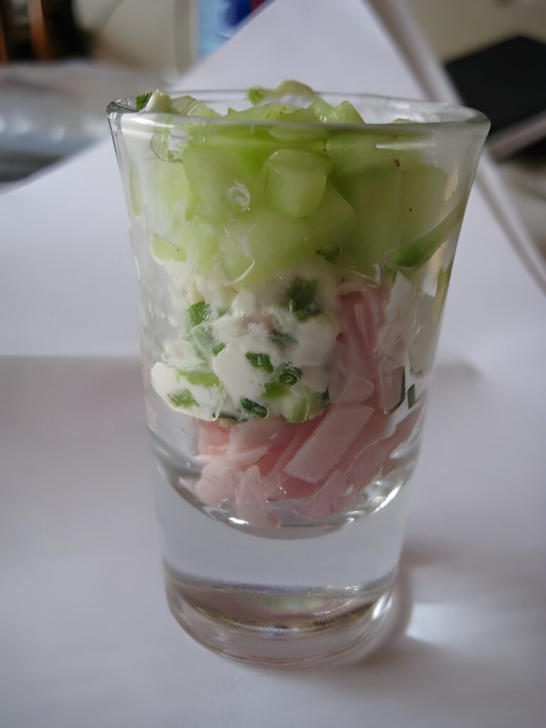 Amuse beenham,+ komkommer