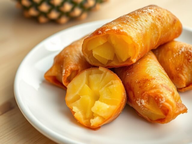 Ananas in loempiavelletjes