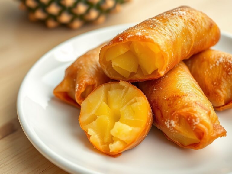 Ananas in loempiavelletjes