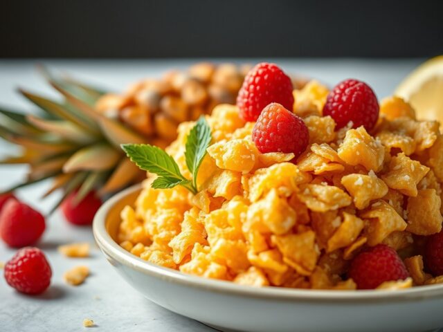 Ananas met cornflakes