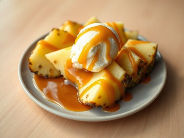 Ananas met dulche de leche