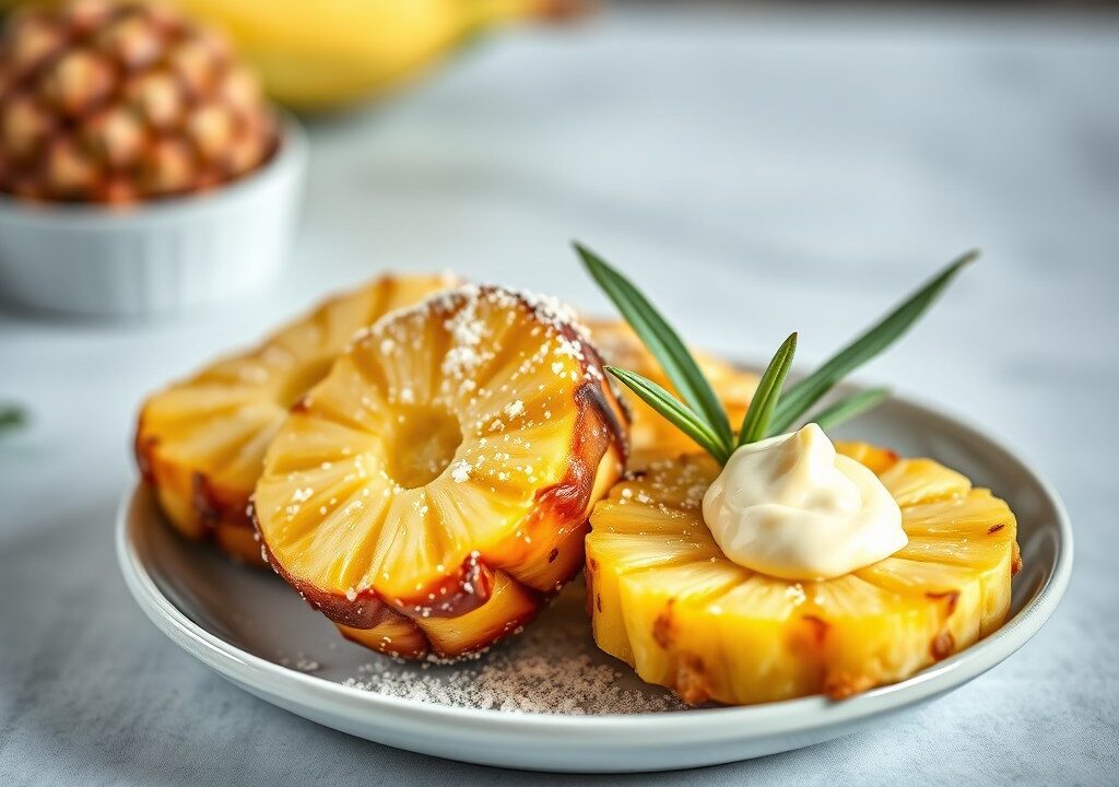 Ananas met vanilleboter, AI-gegenereerde illustratie