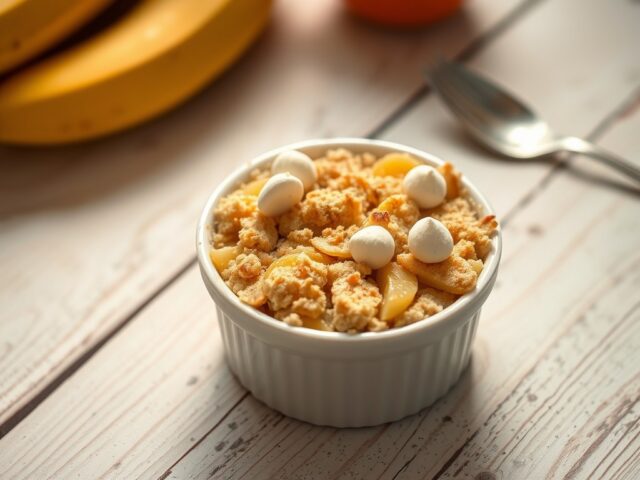 Ananascrumble met banaan