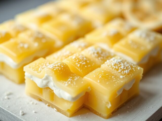 Ananasdakpannen met witte chocolademousse, citroen