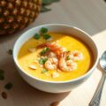 Ananasvelouté met garnalen