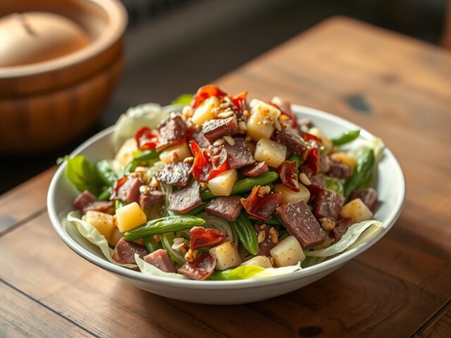 Andijviesalade met steak