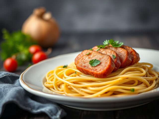 Antipasto mortadella — AI-gegenereerde illustratie