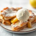 Apfelstrudel met appelijs