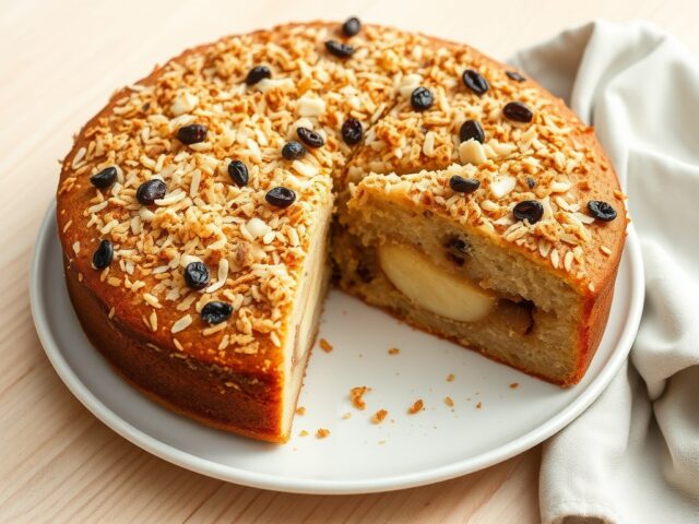 Appel cocos taart