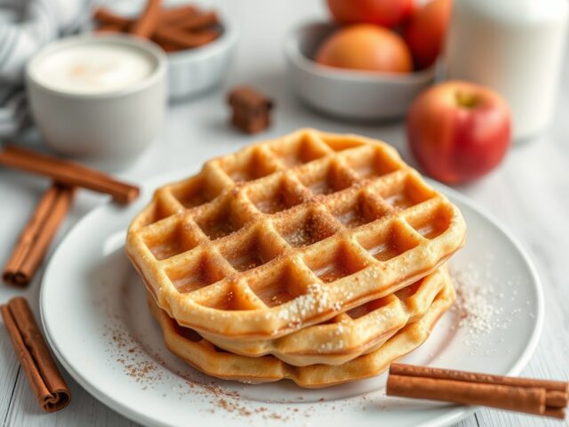 Appel kaneel wafels