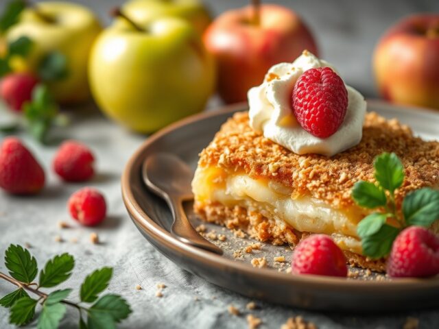 Appel-kruimeldeegdessert