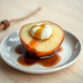 Appel met geitenkaas en stroop