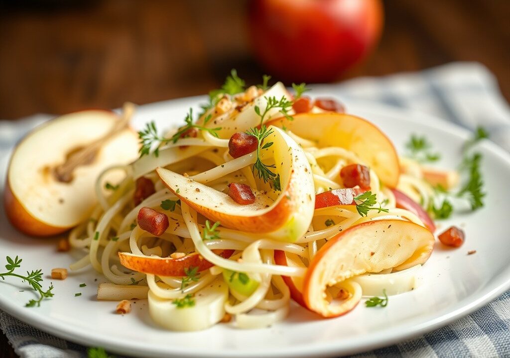 Appel-venkelsalade, AI-gegenereerde illustratie