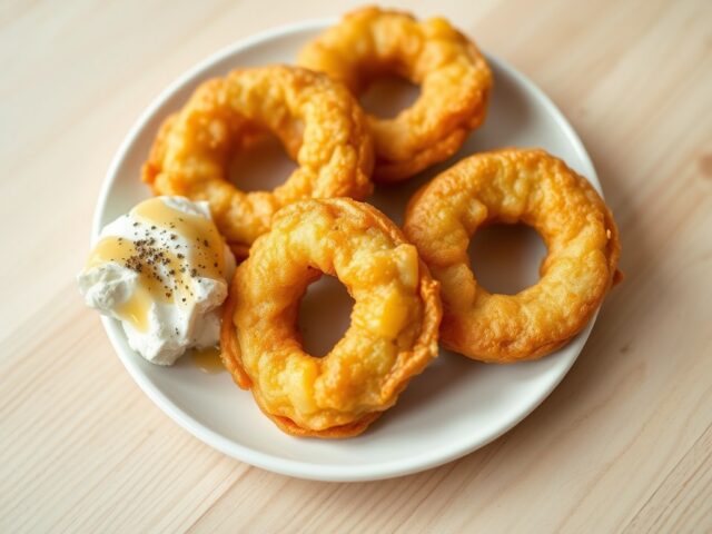 Appelbeignets met kruidige geitenkaas