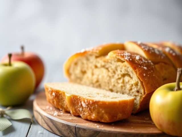 Appelbrood, om de vingers af te likken — AI-gegenereerde illustratie
