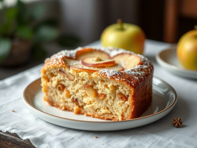 Appelcake van de bakplaat