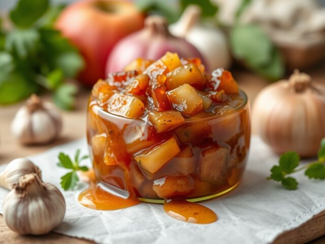 Appelchutney — AI-gegenereerde illustratie