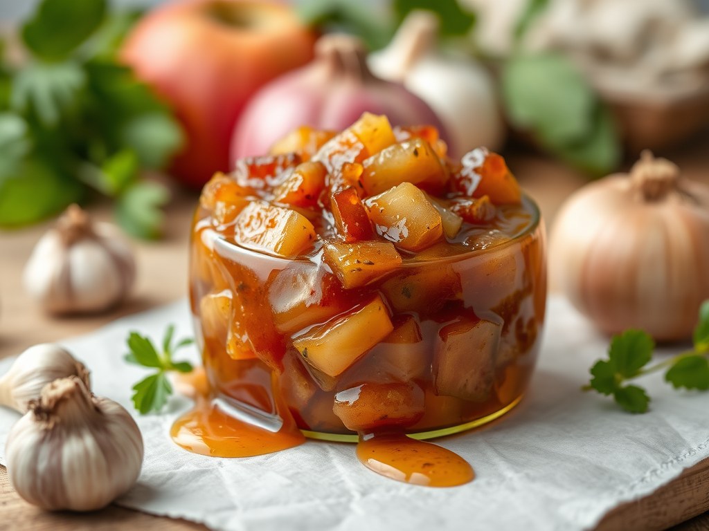 Appelchutney, AI-gegenereerde illustratie