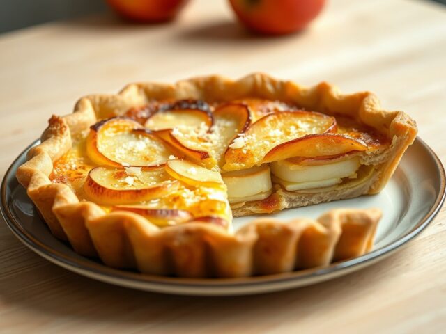 Appelquiche met venkel en parmezaan