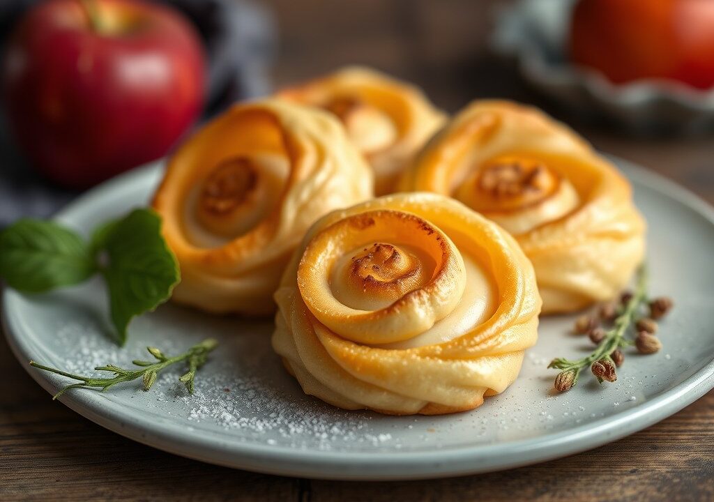 Appelroom rondo’s, AI-gegenereerde illustratie