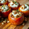 Appels gevuld met geitenkaas