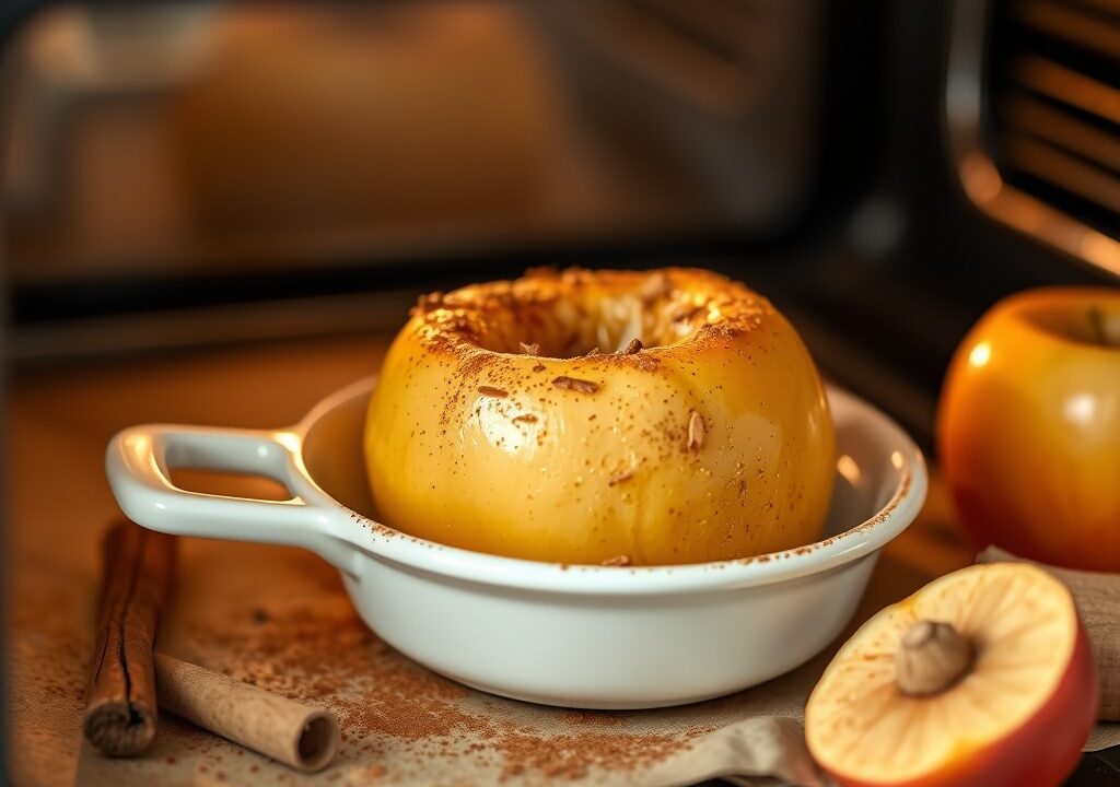 Appels in de oven, AI-gegenereerde illustratie