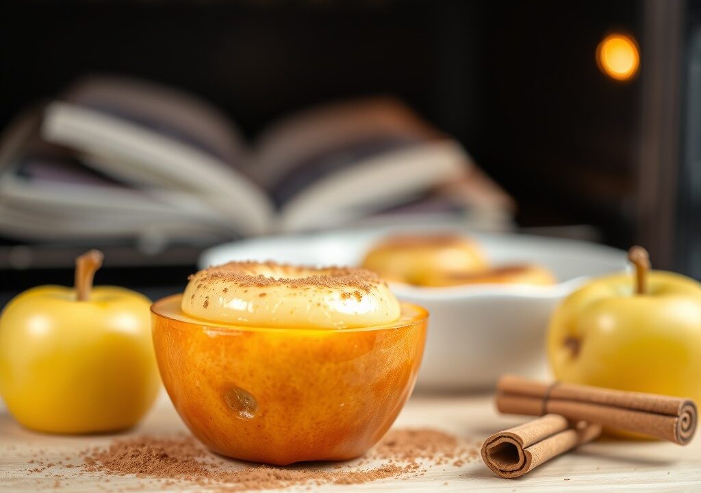 Appels uit de oven — AI-gegenereerde illustratie