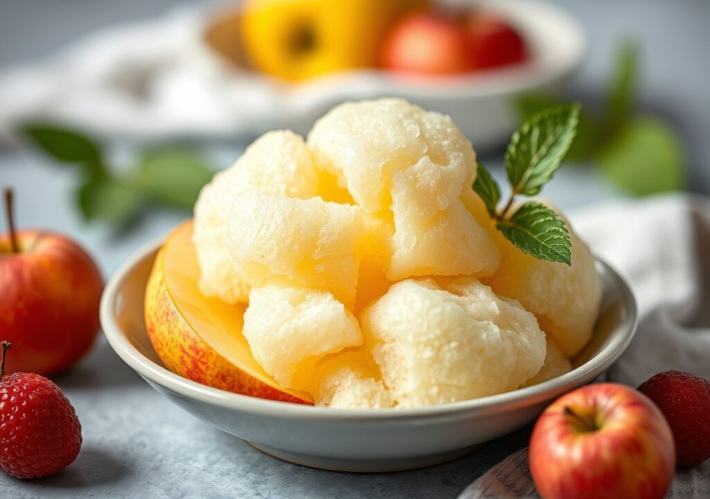 Appelsorbet, AI-gegenereerde illustratie